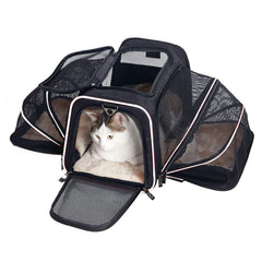 Portable Foldable Pet Carrier Bag: Breathable and Safe Travel Handbag for Cats and Dogs