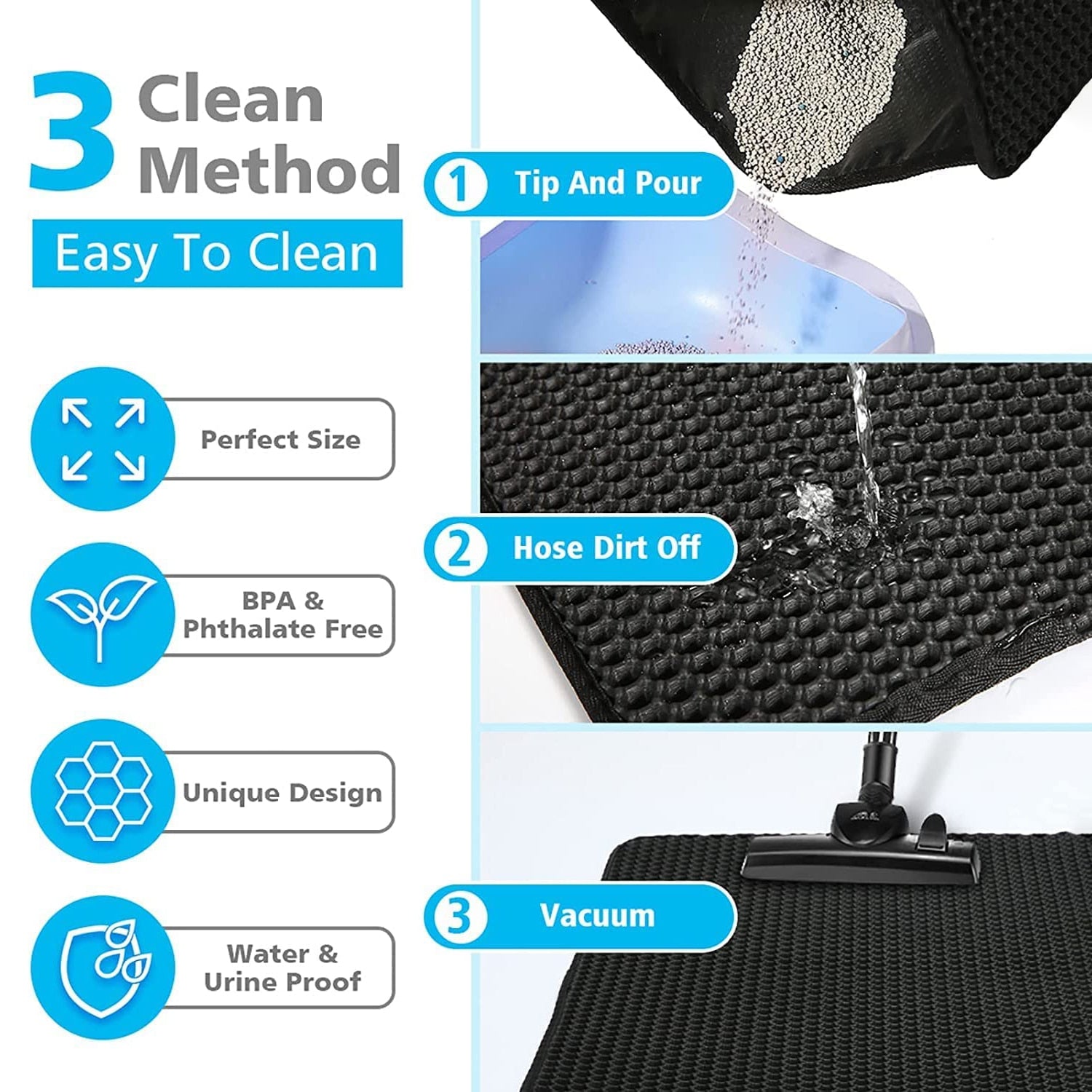 Waterproof Cat Litter Mat Double Layer