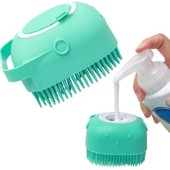 Soft Silicone Pet Shampoo Brush: 2.7oz Cat & Dog Massage Comb for Bathing and Grooming