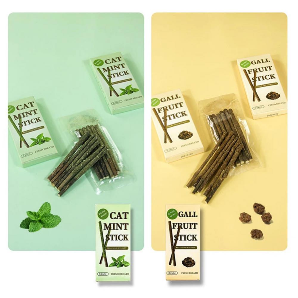 Cat Mint Stick Chews toy, All Natural Catnip Sticks Teeth Cleaning/Grinding